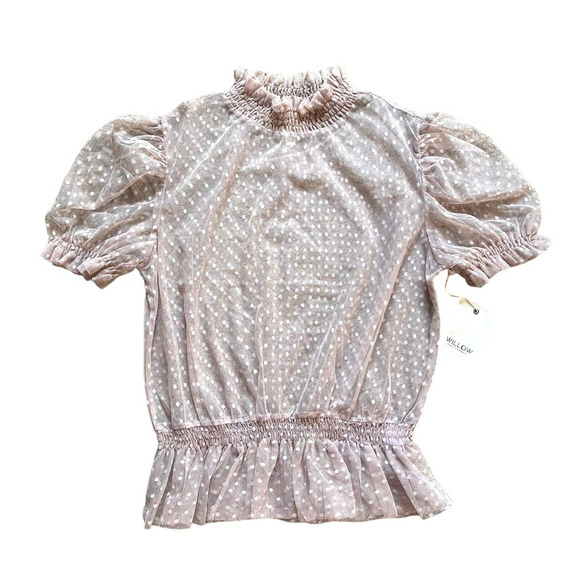 Willow Tops - Willow Pink Polka Dot Blouse